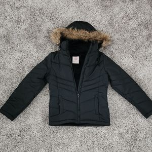 Women's faux fur lined coat
